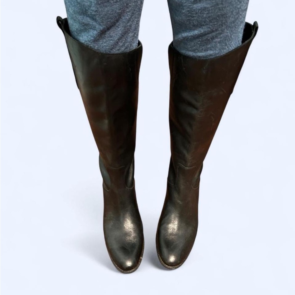 Sam Edelman Black Leather Zip up Boots Size 7.5 - Picture 3 of 8